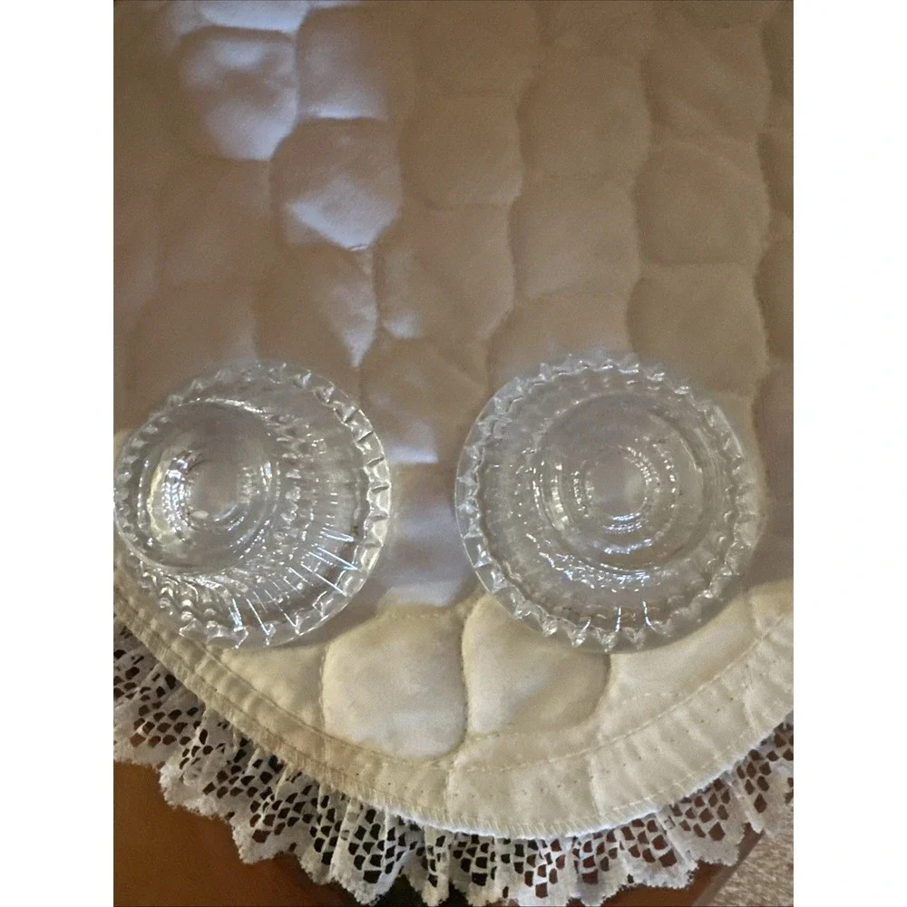 Pair Of German Crystal Taper Candle‎ Holders